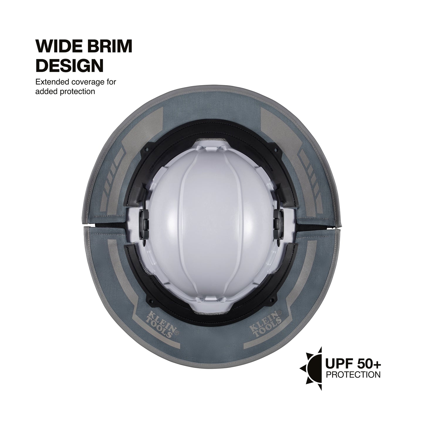 Klein Tools - Flame-Resistant Full Brim Sombrero Top Down View. Wide Brim Design with UPF 50 Plus Protection.