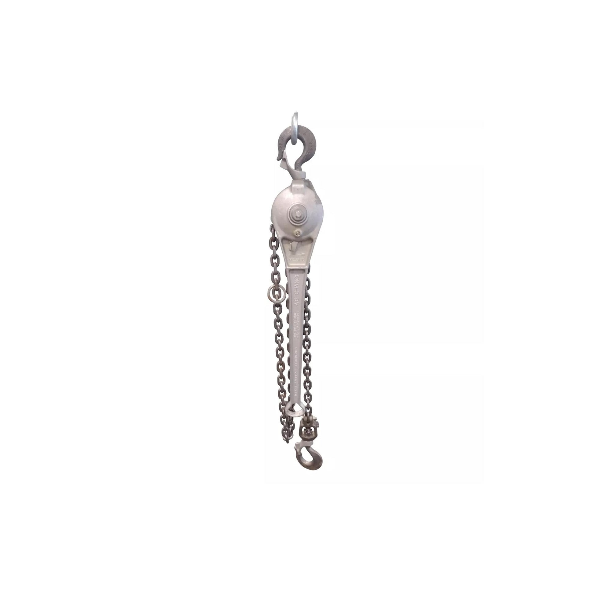 CHANCE - 1 Ton Chain Hoist, Ratchet Link, 5.5-Feet Lift