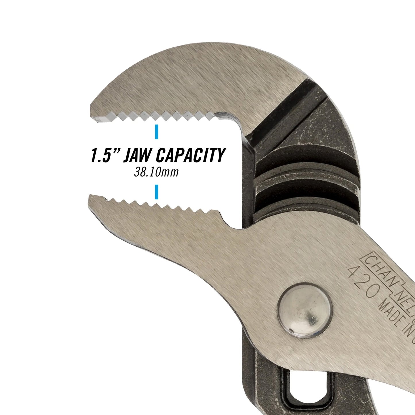 CHANNELLOCK - Straight Jaw Tongue & Groove Pliers (9.5-Inch) close up