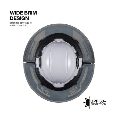 Klein Tools - Flame-Resistant Full Brim Sombrero Top Down View.  Wide Brim Design with UPF 50 Plus Protection. 