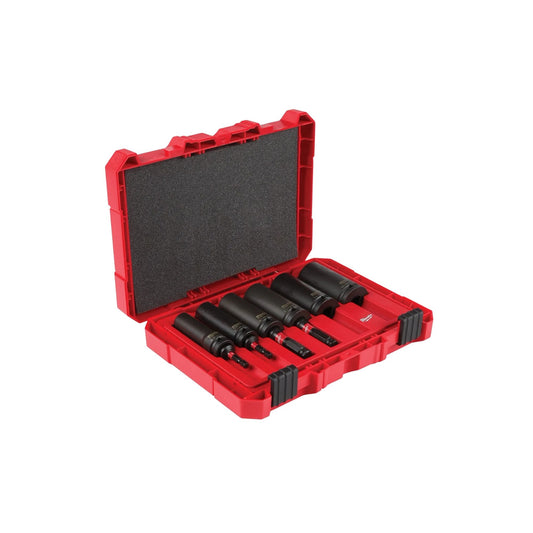 Milwaukee® - 10PC SHOCKWAVE™ Impact Duty Lineman's 2-in-1 12PT Socket Set Product Image, 