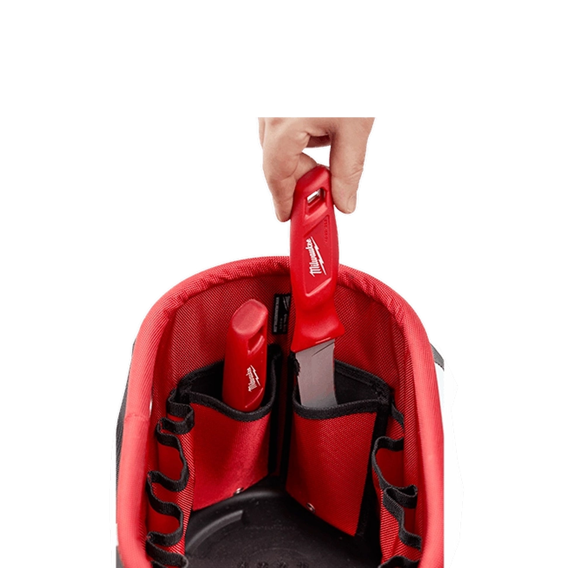 Milwaukee - Aerial Oval Power Utility Storage Bag Inside Pocket Storage Close Up